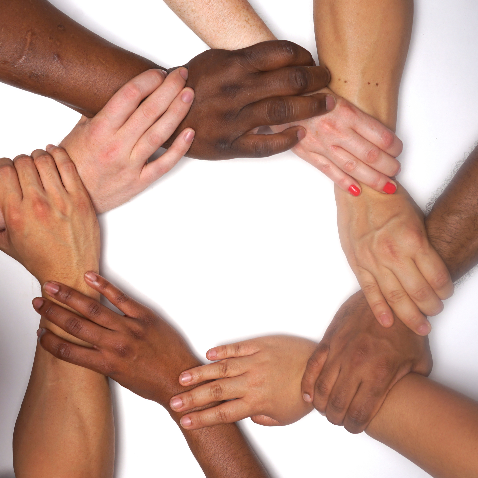 womens hands of diversity, empowerment and equality
